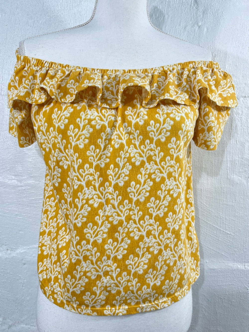 LOFT FLORAL OFF THE SHOULDER TOP - Picture 5 of 14